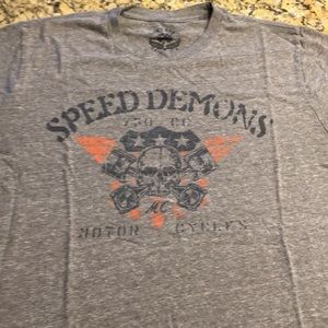 Soft Cotton! L tee Lucky Brand ‘SPEED DEMONS’